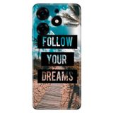 Senada Tecno Spark 10 Pro İle Uyumlu Kılıf Silikon Desenli Tam Koruma Resimli Kapak Follow Your Dreams