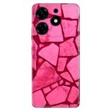 Senada Tecno Spark 10 Pro İle Uyumlu Kılıf Silikon Desenli Tam Koruma Resimli Kapak Pembe Beton