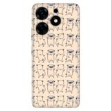 Senada Tecno Spark 10 Pro İle Uyumlu Kılıf Silikon Desenli Tam Koruma Resimli Kapak Pug