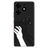Senada Tecno Spark 10 Pro İle Uyumlu Kılıf Silikon Desenli Tam Koruma Resimli Kapak Sanat Kedi