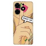 Senada Tecno Spark 10 Pro İle Uyumlu Kılıf Silikon Desenli Tam Koruma Resimli Kapak Shut Up