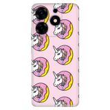 Senada Tecno Spark 10 Pro İle Uyumlu Kılıf Silikon Desenli Tam Koruma Resimli Kapak Unicorn Donut