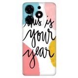 Senada Tecno Spark 10 Pro İle Uyumlu Kılıf Silikon Desenli Tam Koruma Resimli Kapak Your Year
