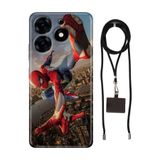 Senada Tecno Spark 10 Pro ile Uyumlu Kılıf SpiderX4157878 Silikon İpli Boyun Askı Aparatı
