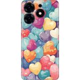 Senada Tecno Spark 10 Pro Kılıf Desenli Baskılı Tpu Rubber Kapak Heart Pattern - 001-Renkli