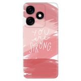 Senada Tecno Spark 10C İle Uyumlu Kılıf Silikon Desenli Tam Koruma Resimli Kapak You Are Strong