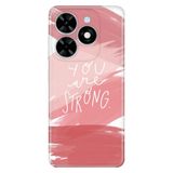Senada Tecno Spark 20 - Spark 20C İle Uyumlu Kılıf Desenli Baskılı Silikon You Are Strong