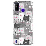 Senada Tecno Spark 6 Go İle Uyumlu Kılıf 0.4Mm Lazer Kesim Silikon Kapak Karikatür Kediler
