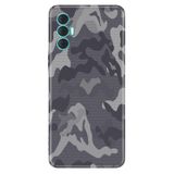 Senada Tecno Spark 8 Pro ile Uyumlu Kılıf Resimli Desenli Silikon Gri Kamuflaj