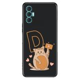 Senada Tecno Spark 8 Pro ile Uyumlu Kılıf Resimli Desenli Silikon Kedili D Harfi