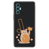 Senada Tecno Spark 8 Pro ile Uyumlu Kılıf Resimli Desenli Silikon Kedili J Harfi