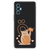 Senada Tecno Spark 8 Pro ile Uyumlu Kılıf Resimli Desenli Silikon Kedili Ö Harfi
