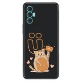 Senada Tecno Spark 8 Pro ile Uyumlu Kılıf Resimli Desenli Silikon Kedili Ü Harfi