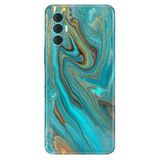 Senada Tecno Spark 8 Pro ile Uyumlu Kılıf Resimli Desenli Silikon Liquid Mermer