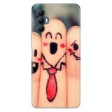 Senada Tecno Spark 8 Pro İle Uyumlu Kılıf Silikon Desenli Tam Koruma Resimli Kapak Gülen Parmaklar