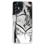 Senada Tecno Spark 8 Pro İle Uyumlu Kılıf Silikon Desenli Tam Koruma Resimli Kapak Kara Kalem