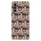 Senada Tecno Spark 8 Pro İle Uyumlu Kılıf Silikon Desenli Tam Koruma Resimli Kapak Pug Pug Köpek