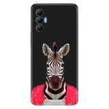 Senada Tecno Spark 8 Pro İle Uyumlu Kılıf Silikon Desenli Tam Koruma Resimli Kapak Şirin Zebra