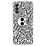 Senada Tecno Spark 8 Pro İle Uyumlu Kılıf Silikon Desenli Tam Koruma Resimli Kapak Skull White