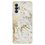 Senada Tecno Spark 8 Pro İle Uyumlu Kılıf Silikon Renkli Desenli Resimli - Altın Mermer