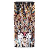 Senada Tecno Spark 8 Pro İle Uyumlu Kılıf Silikon Renkli Desenli Resimli - Aslan Mandala