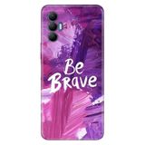 Senada Tecno Spark 8 Pro İle Uyumlu Kılıf Silikon Renkli Desenli Resimli - Be Brave