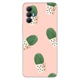 Senada Tecno Spark 8 Pro İle Uyumlu Kılıf Silikon Renkli Desenli Resimli - Cactus