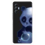 Senada Tecno Spark 8 Pro İle Uyumlu Kılıf Silikon Renkli Desenli Resimli - Cartoon Panda