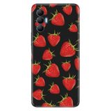 Senada Tecno Spark 8 Pro İle Uyumlu Kılıf Silikon Renkli Desenli Resimli - Çilek Motif