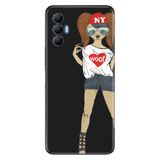 Senada Tecno Spark 8 Pro İle Uyumlu Kılıf Silikon Renkli Desenli Resimli - Dog Girl