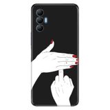 Senada Tecno Spark 8 Pro İle Uyumlu Kılıf Silikon Renkli Desenli Resimli - F*Ck