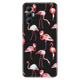Senada Tecno Spark 8 Pro İle Uyumlu Kılıf Silikon Renkli Desenli Resimli - Flamingo