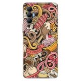 Senada Tecno Spark 8 Pro İle Uyumlu Kılıf Silikon Renkli Desenli Resimli - Grafitti Rock