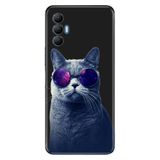 Senada Tecno Spark 8 Pro İle Uyumlu Kılıf Silikon Renkli Desenli Resimli - Hii Cat