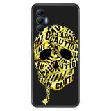 Senada Tecno Spark 8 Pro İle Uyumlu Kılıf Silikon Renkli Desenli Resimli - Iskelet Caution