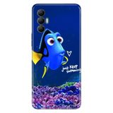 Senada Tecno Spark 8 Pro İle Uyumlu Kılıf Silikon Renkli Desenli Resimli - Kayıp Balık