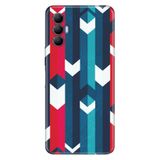 Senada Tecno Spark 8 Pro İle Uyumlu Kılıf Silikon Renkli Desenli Resimli - Mavi Şerit
