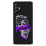 Senada Tecno Spark 8 Pro İle Uyumlu Kılıf Silikon Renkli Desenli Resimli - Mor Heykel