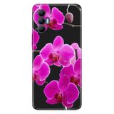 Senada Tecno Spark 8 Pro İle Uyumlu Kılıf Silikon Renkli Desenli Resimli - Mor Orkide