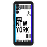 Senada Tecno Spark 8 Pro İle Uyumlu Kılıf Silikon Renkli Desenli Resimli - Newyork Uçak Bileti