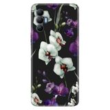 Senada Tecno Spark 8 Pro İle Uyumlu Kılıf Silikon Renkli Desenli Resimli - Orkide Çiçek