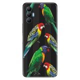 Senada Tecno Spark 8 Pro İle Uyumlu Kılıf Silikon Renkli Desenli Resimli - Papağan,Color216