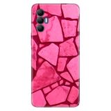 Senada Tecno Spark 8 Pro İle Uyumlu Kılıf Silikon Renkli Desenli Resimli - Pembe Beton
