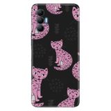 Senada Tecno Spark 8 Pro İle Uyumlu Kılıf Silikon Renkli Desenli Resimli - Pembe Kedi,Color303