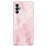Senada Tecno Spark 8 Pro İle Uyumlu Kılıf Silikon Renkli Desenli Resimli - Pembe Tüy