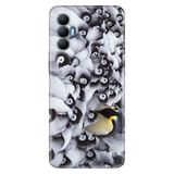 Senada Tecno Spark 8 Pro İle Uyumlu Kılıf Silikon Renkli Desenli Resimli - Penguenler