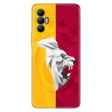 Senada Tecno Spark 8 Pro İle Uyumlu Kılıf Silikon Renkli Desenli Resimli - Sarı Kırmızı Şampiyon