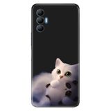 Senada Tecno Spark 8 Pro İle Uyumlu Kılıf Silikon Renkli Desenli Resimli - Şeker Kedi