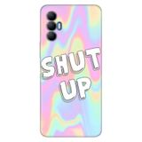 Senada Tecno Spark 8 Pro İle Uyumlu Kılıf Silikon Renkli Desenli Resimli - Shut Up,Color439