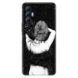 Senada Tecno Spark 8 Pro İle Uyumlu Kılıf Silikon Renkli Desenli Resimli - Siyah Aşk